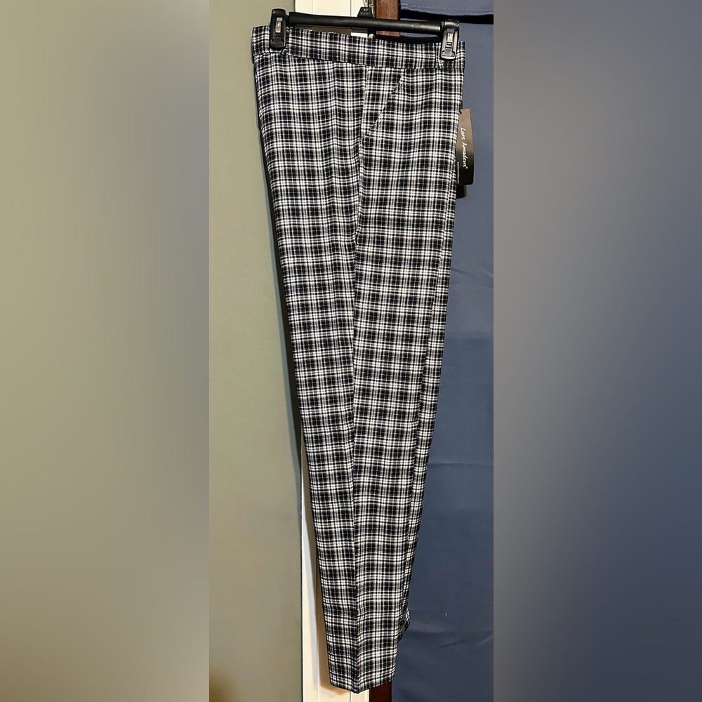 New Lars Amadeus Men’s Black & White Plaid Business/Dress/Casual Pants (30)